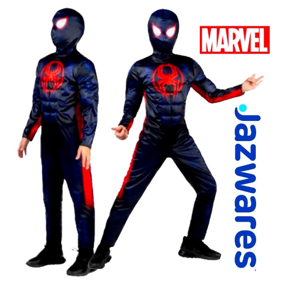 JAZWARES MARVEL Spider-Man Miles Morales Halloween Costume Boy’s Size M